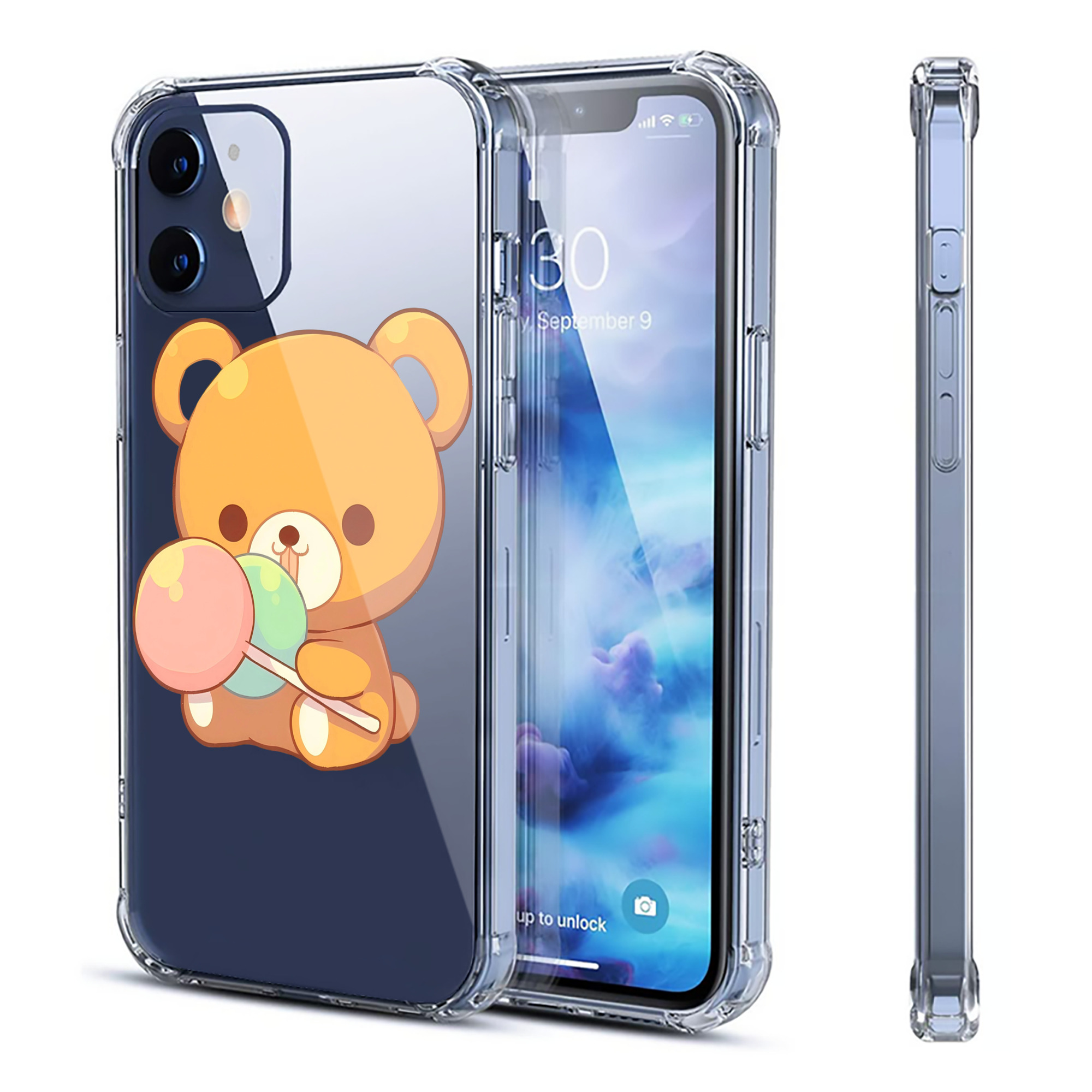 （画像用） リラックマ リラックマ キイロイトリ Rilakkuma Korilakkuma Kiiroitori 【iPhone 12シリーズ対応】透明スマホケース（クリアソフトケース）